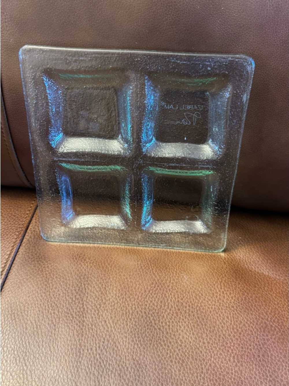 Izabel Lam texture recycle glass divide compartment dipping/relish serving tray